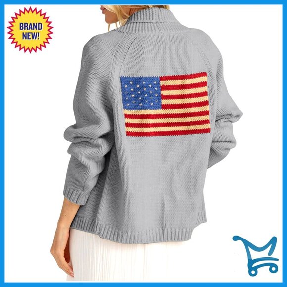 Sweaters - Chunky Knit Cardigan with Shawl Collar and Pockets, Long Sleeve Button Front